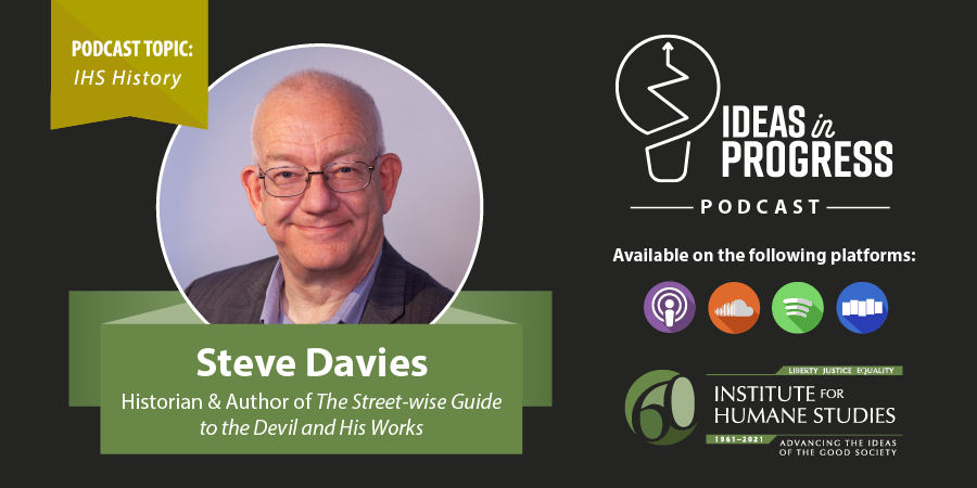 TheIHS's tweet photo. Historian @SteveDavies365 of @iealondon joins the podcast this week to discuss the study of history, his own history with IHS, and to reflect on our 60th anniversary.
Listen now & subscribe to #IdeasInProgress with @DrLocoFoco: https://t.co/nazn80gy8H https://t.co/kSbi43OkxJ