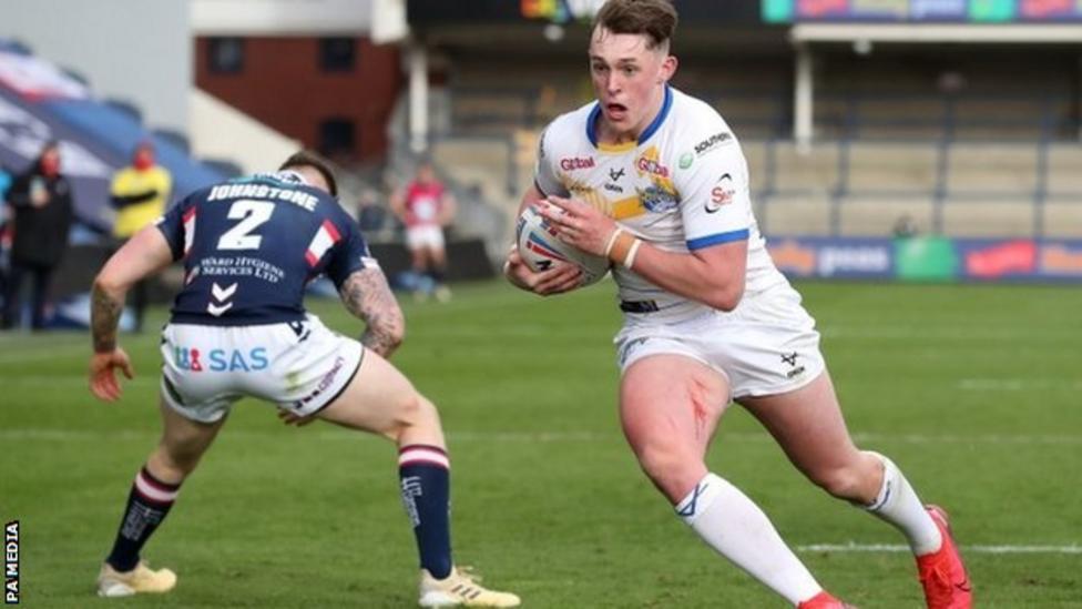 ant_gallagher's tweet photo. Congrats to ex @lccsport student Jack Broadbent scoring his first super league try today for @leedsrhinos 
I know @RazaSiddique4 will be chuffed for him. https://t.co/NyYSnzWmK3