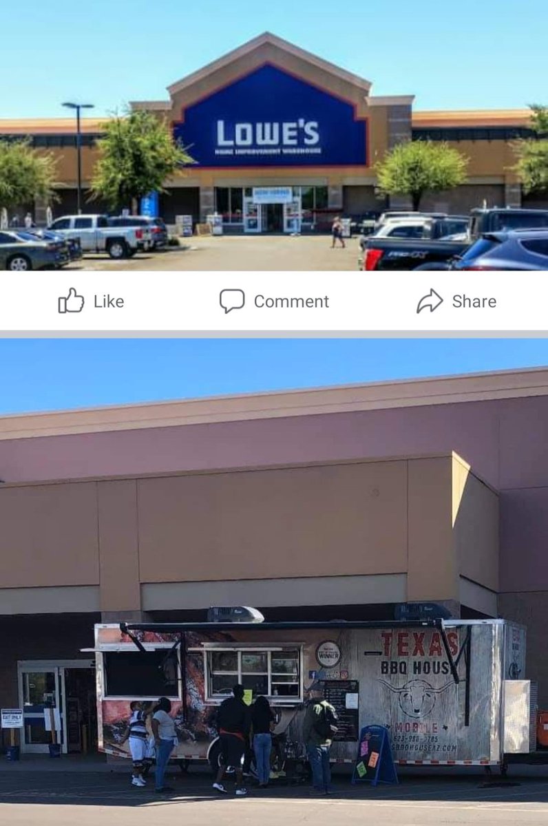 bbq_mobile's tweet photo. Here's what we look like out at the #GoodyearAZ Lowe's 

Or just follow your nose
#bbq #eatlocal #supportsmallbusiness #SupportLocal https://t.co/pa08cQxIwe