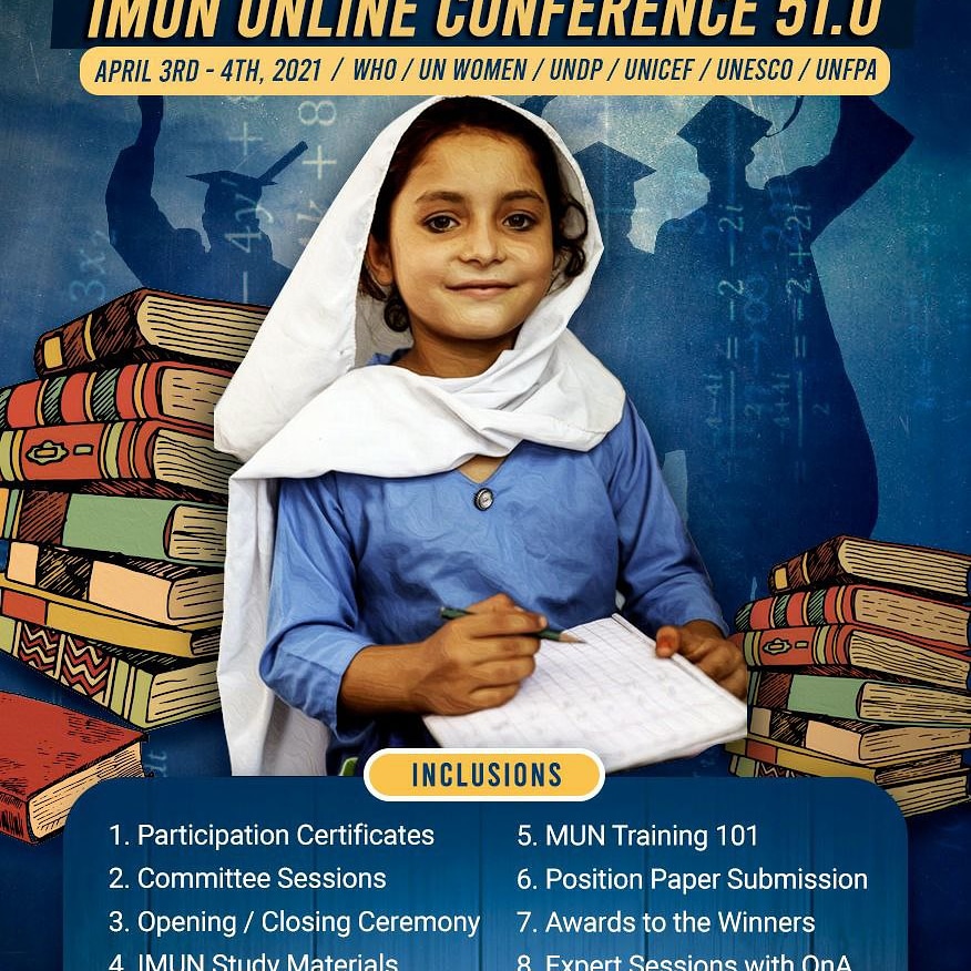 AnyagreDoris's tweet photo. Education is the foundation to a society free of gender discrimination ✅ When you educate the girl child, you educate the nation 📌.
 #InternationalMUN #mun #imun #modelunitednations #imun2020 https://t.co/fZwVf5mWPB
