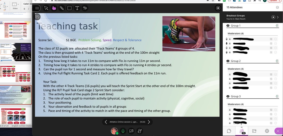 gillianobrien5's tweet photo. Online Athletics session 2 completed โ
great contribution from both UG and PG students. Great work ๐#PECP2 #UoEPGDEPE @UoE_PE @PeEdinburgh @MorayHouse and thank you ๐๐ผ for your appreciation๐ https://t.co/CAjGJrdtd3