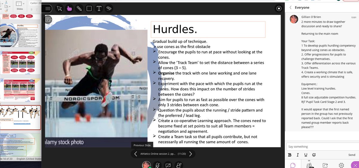 gillianobrien5's tweet photo. Online Athletics session 2 completed โ
great contribution from both UG and PG students. Great work ๐#PECP2 #UoEPGDEPE @UoE_PE @PeEdinburgh @MorayHouse and thank you ๐๐ผ for your appreciation๐ https://t.co/CAjGJrdtd3