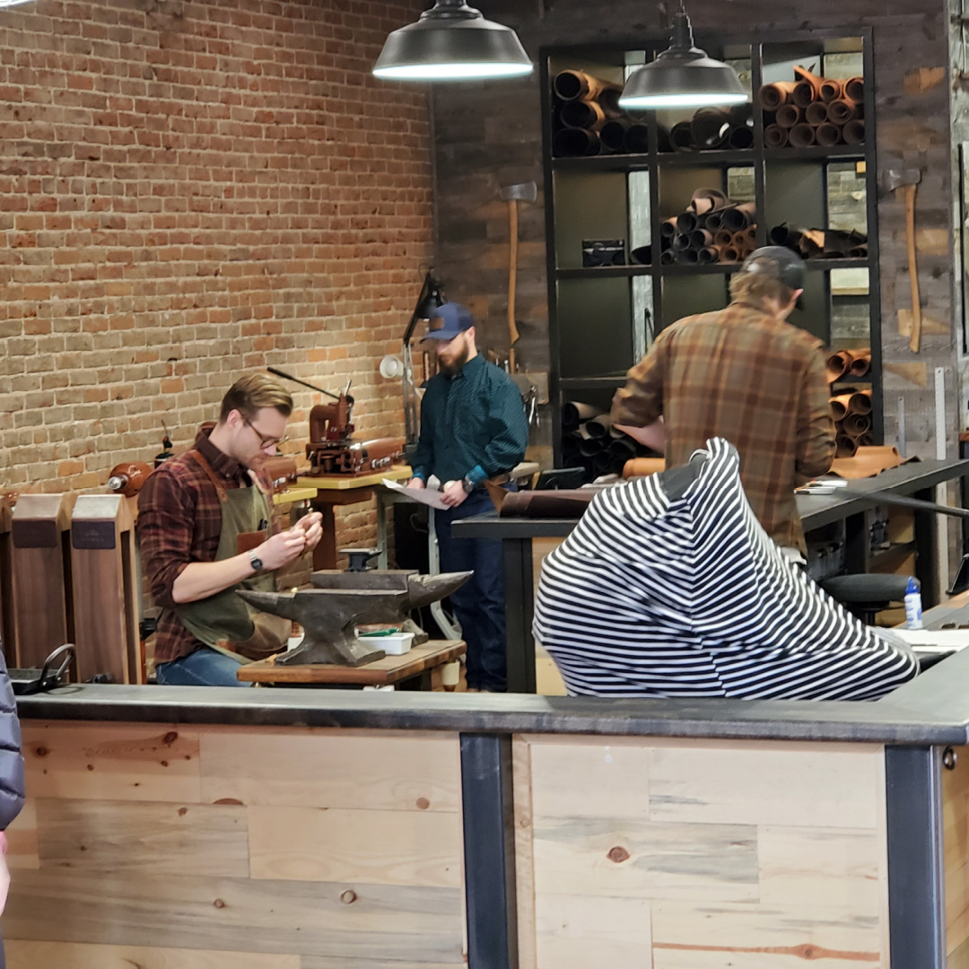 InsuranceWYO's tweet photo. So happy for our friends at Range Leather Co. We had the pleasure of joining them for their grand opening today. We are so excited to have you in our lovely Laramie community! Congratulations 🤠#Laramie #LeatherWorks #RangeLeather #downtownlaramie #shopsmall https://t.co/Pp88txCgL0