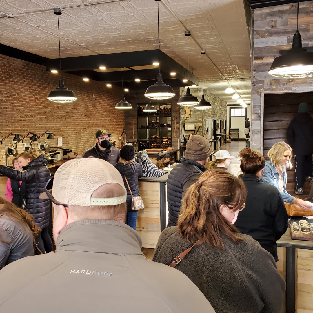InsuranceWYO's tweet photo. So happy for our friends at Range Leather Co. We had the pleasure of joining them for their grand opening today. We are so excited to have you in our lovely Laramie community! Congratulations 🤠#Laramie #LeatherWorks #RangeLeather #downtownlaramie #shopsmall https://t.co/Pp88txCgL0