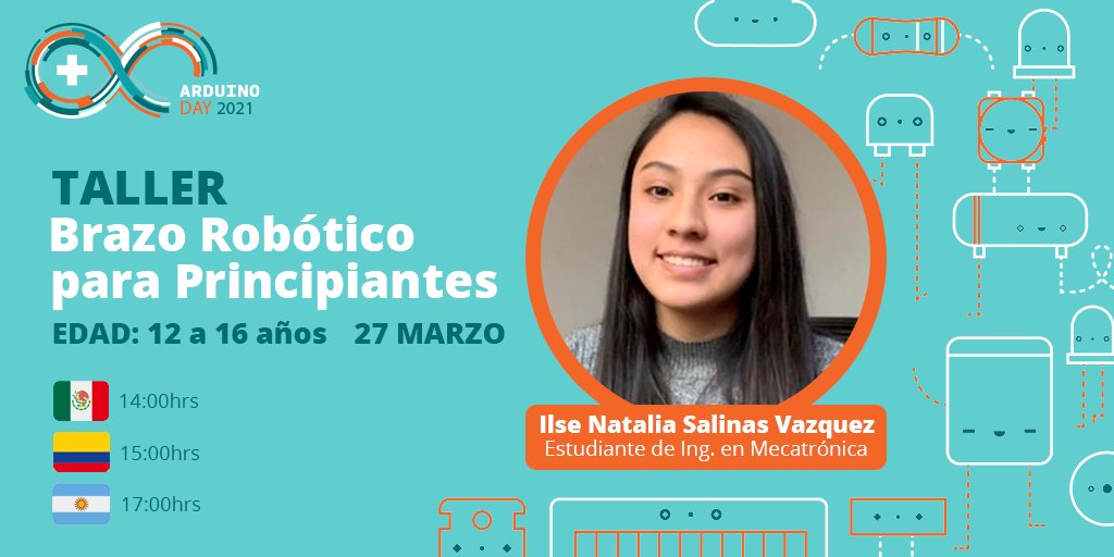 Tanniameza's tweet image. Sin duda un excelente tallar, en un ratito más! #ArduinoDay2021