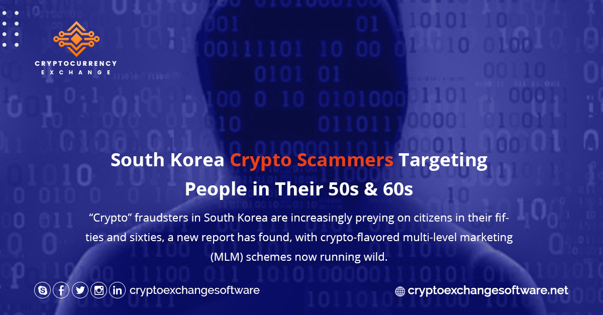 SofttikExchange's tweet photo. South Korea Crypto Scammers Targeting People in Their 50s &amp; 60s “Crypto” fraudsters in South Korea are increasingly preying on citizens in their fifties and sixties, a new report has found, with crypto-flavored multi-level marketing (MLM) schemes now running wild. https://t.co/0qsIIvbm1U