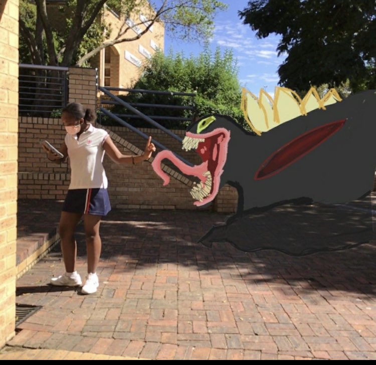 BronwynWrites's tweet photo. #ARinArt @ststithians GP Gr 7 Ss used #keynote @Procreate @ARMakrApp to share their imagination. Teacher @LisaGrassow understands the power of the iPad to redefine learning &amp; provide innovative opportunities for Ss to express their creativity and have fun. #InspiringExcellence https://t.co/TE0rjltvEr