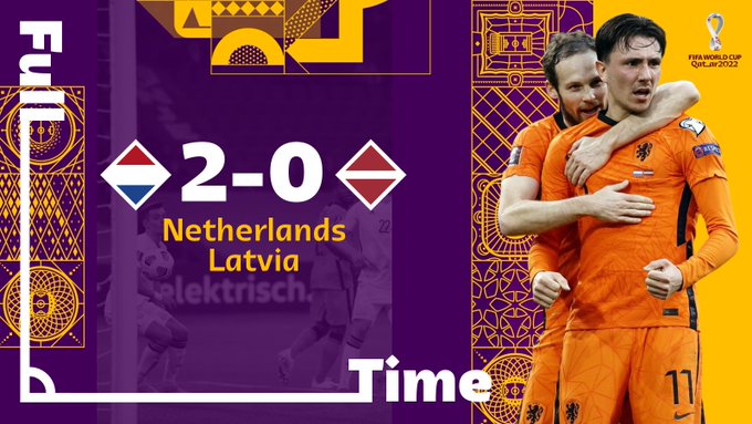 Hasil Belanda 2-0 Latvia