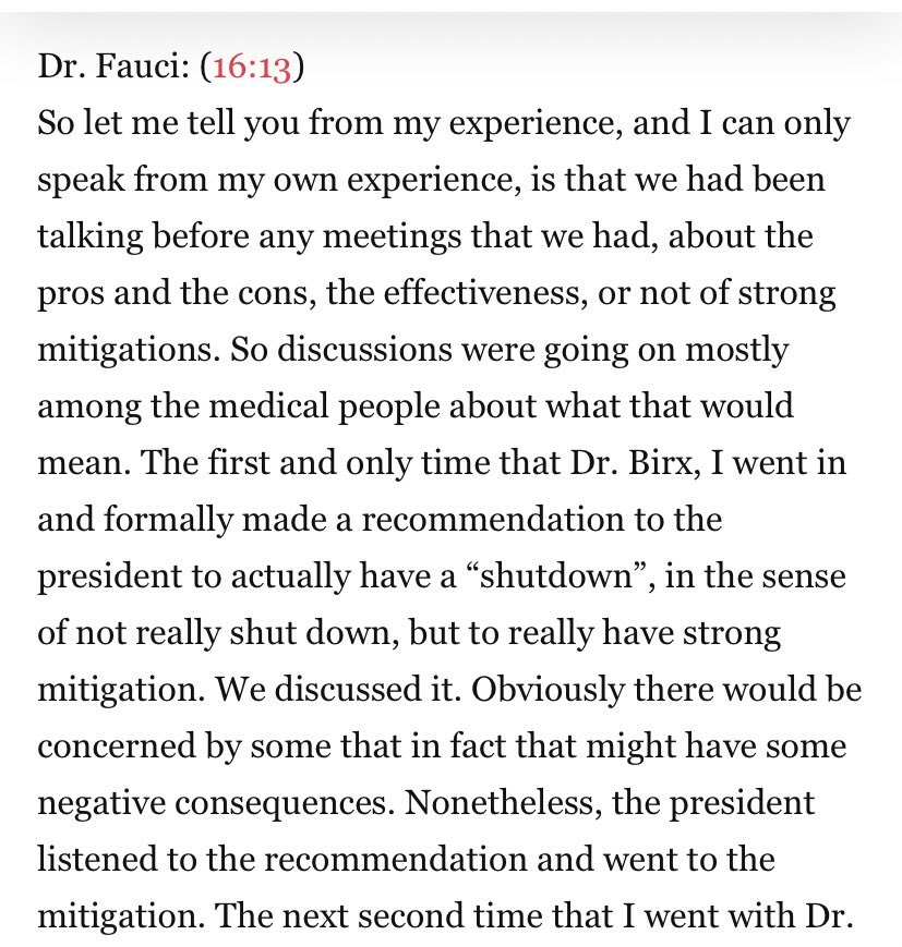 BluebirdKeny's tweet photo. @CNNnewsroom Dr Fauci 4/13/20: “The first and only time that Dr Birx, I went in and formally made a recommendation to the President [Trump] to actually have a ‘shutdown’,... to really have strong mitigation...the President listened to the recommendation and went to the mitigation.” https://t.co/eJtSWRjpJ6