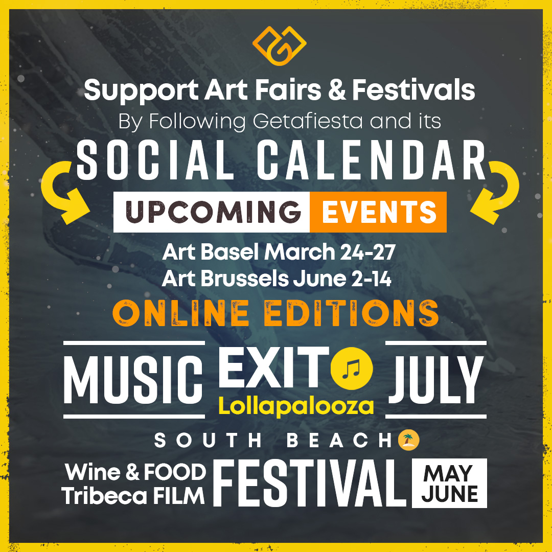 getafiesta's tweet photo. When you follow Getafiesta you receive many benefits. A primary one is making sure you're always in the loop when it comes to festivals. @artbrussels @artbasel @sobewffest @lollapalooza @tribeca @exitfestival  #festival  #art #festivals #covid19 #experience #travel   #artist https://t.co/KfTZ5cfPCj