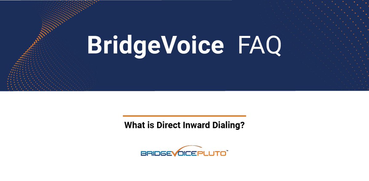 bridgevoice's tweet photo. Direct inward dialing is a service that provides blocks of telephone numbers for calling a company’s private branch exchange system. Source @techopedia
#BridgeVoicePluto #DID #DirectInwardDialing #techopedia https://t.co/IvkazRwqWU