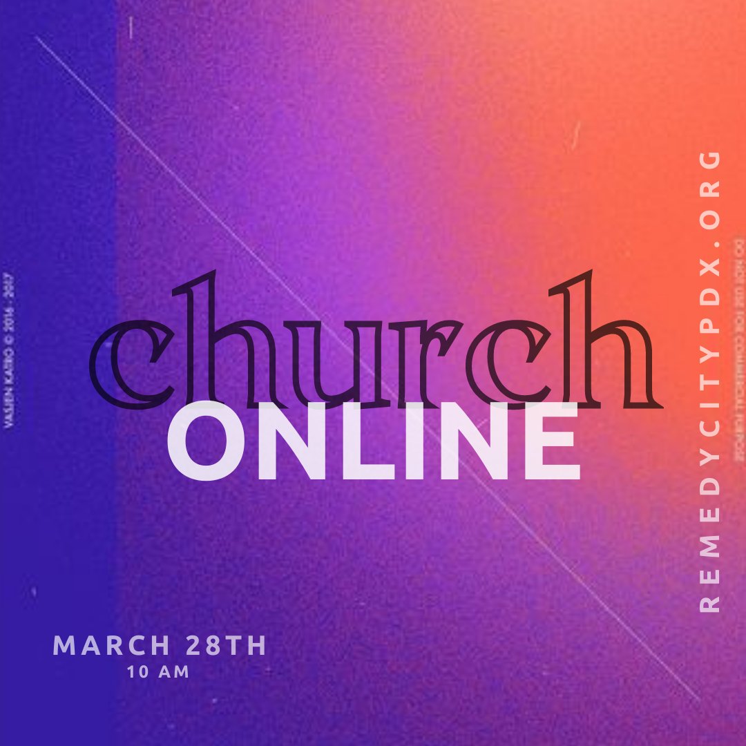 Join us TOMORROW for Church Online at 10am! Can’t wait to see you in the chat // remedycitypdx.org