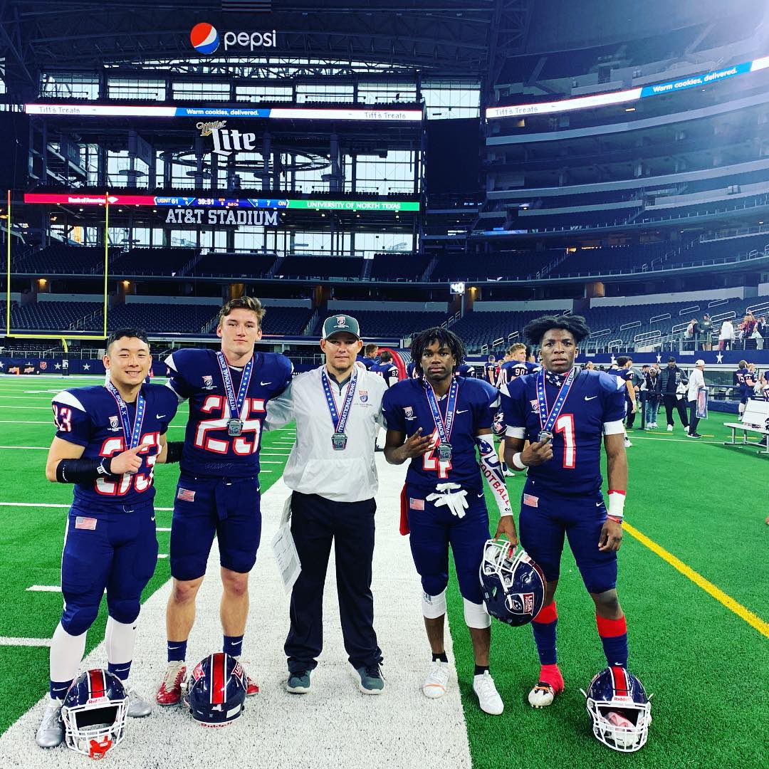 CoachGibson32's tweet photo. U.S. National Team Combine at The Star in Frisco! Over 150 with Division 1 offers/up &amp; coming players will be there competing to see what it takes to join the @USNFT! #USALLIN #Family #CompetitionSunday 🏈🇺🇸 https://t.co/okcgm1mY6U