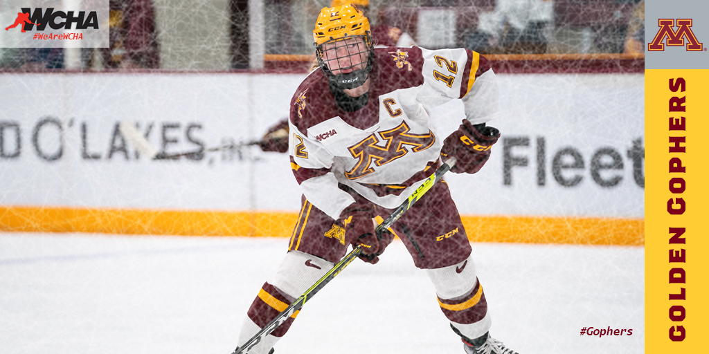 WCHA_WHockey's tweet photo. Congratulations to our two #PattyKaz finalists, Daryl Watts &amp; Grace Zumwinkle! It was a joy to watch you play this season.

You are truly #LeadersAndChampions. 

#WeAreWCHA https://t.co/nhQf3Z61a9