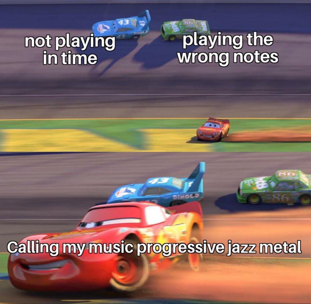 HEXICONmetal's tweet photo. Works every time 😎👍 dissonance is your friend!
————————————
#metalmeme #progmetalmeme #jazz #djazz #wrongnote #whocares #heavymetal #metal #nailedit https://t.co/U20OcFA5nm