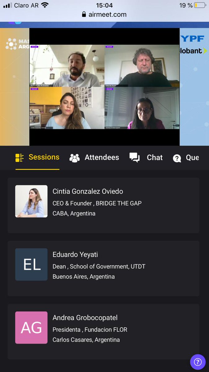 andreagrobo's tweet photo. Interesante escuchar otros puntos de vista y darnos cuenta todo lo que tenemos para aprender, reaprender y desaprender. Gracias #masterargentina por la invitacion e intercambio con @cintiagovi @eduardoyeyati https://t.co/3sZM2MoEvQ
