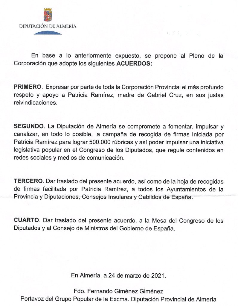 matthewbennett's tweet photo. La madre de Gabriel Cruz, por ejemplo, va a intentar recoger 500.000 firmas para impulsar una nueva ley para regular algunos contenidos en las redes y los medios. https://t.co/CPordFbTr4