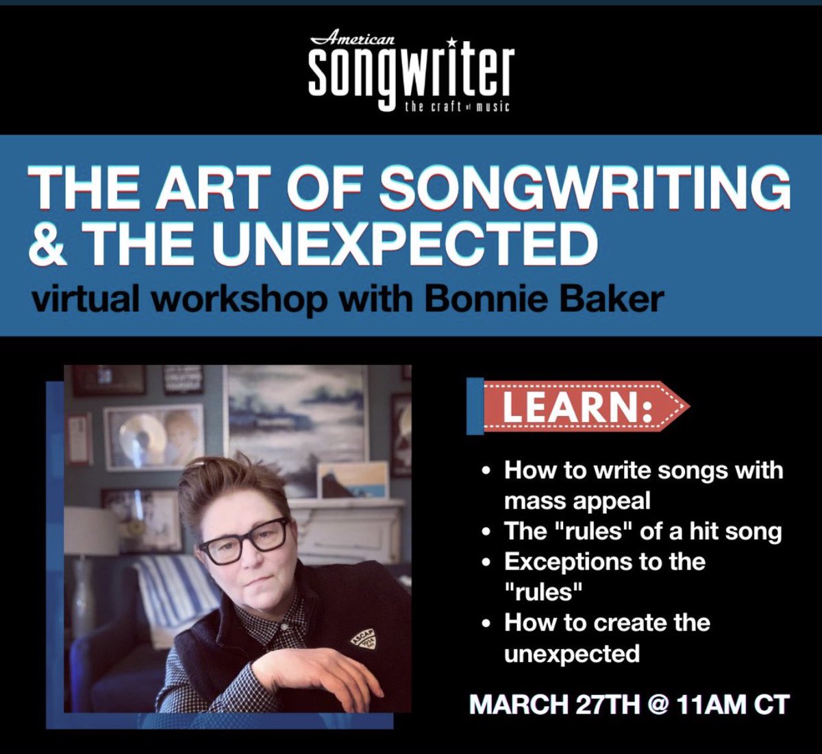 TrishaMohring's tweet photo. Participated in a fun and informative songwriting workshop with @ASCAP songwriter @bjewelb joined by @AmerSongwriter friends @tifftycent @alliemoss @Mike_Meiers @BessRogers and @HeySarahSpencer today!

#AmericanSongwriter #ASCAP #songwriting #Nashville https://t.co/ZDm9K1VuFU