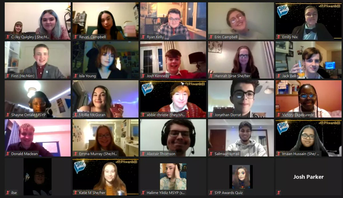 Everyone is having a great time at the #SYPAwards21 and waiting for everyone to be announced!! 

Well done to <a href="/CJayQuigley/">C-Jay Quigley</a> for winning the quiz! ✨