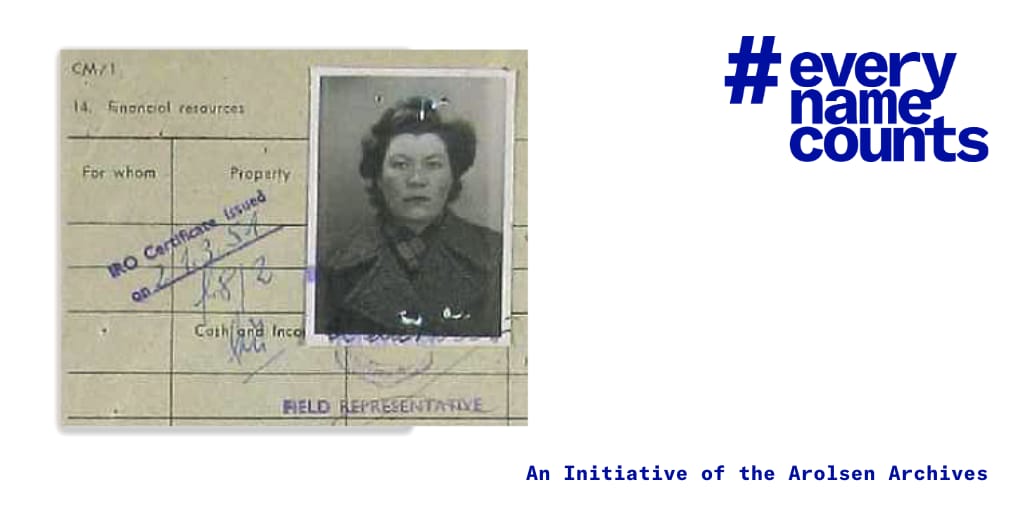 Arolsen Archives (@arolsenarchives) on Twitter photo Hallo <a href="/janboehm/">🚫⛔️jAaj Bä¶Ã¶l&&rma!nN 💩</a>, wir haben eine gute Nachricht: Helene Altfeld, geb. am 29.9.1918 in Hagen, hat überlebt. 1950 heiratete sie Peter Kocaj.
In den Unterlagen über Helene in unserem Online-Archiv gibt es ein Foto aus der Nachkriegszeit:
collections.arolsen-archives.org/archive/793001…
#everynamecounts Hallo <a href="/janboehm/">🚫⛔️jAaj Bä¶Ã¶l&&rma!nN 💩</a>, wir haben eine gute Nachricht: Helene Altfeld, geb. am 29.9.1918 in Hagen, hat überlebt. 1950 heiratete sie Peter Kocaj.
In den Unterlagen über Helene in unserem Online-Archiv gibt es ein Foto aus der Nachkriegszeit:
collections.arolsen-archives.org/archive/793001…
#everynamecounts