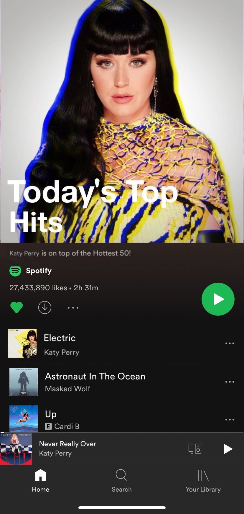 Katy Perry Today on X: .@katyperry is now the cover of @Spotify's