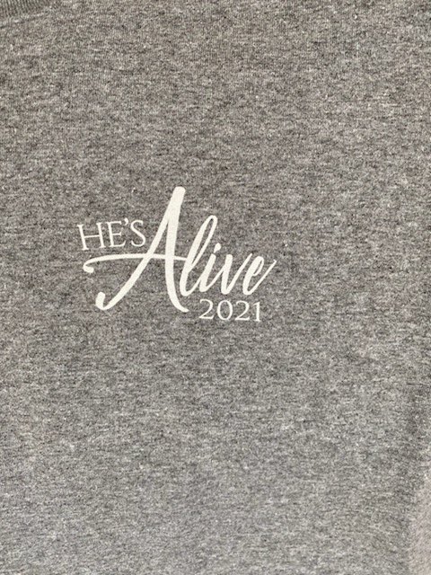 faithlagrange's tweet photo. He’s Alive T-shirts available @ Faith tomorrow. $10 tomorrow. Come get yours. https://t.co/uHsm2mYps6