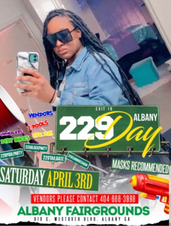 sorrells_jordan's tweet photo. #ASUTwitter 🔥April 3rd 3rd Annual #229Day #AlbanyCrush = #229PoolParty + #229BlockParty + #229TailGate + #229FreakNik + 200 Host From All Over! The Biggest Event EVER To Hit Georgia💣OVER 10K PEOPLE EXPECTED‼️
Powered 🔋By The Top Promoters, Dj’s, Hosts In The #229 https://t.co/f7tC4sRGp2