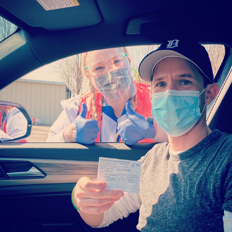topher938's tweet photo. Halfway there. #GetVaccinated https://t.co/Zz1FdnSH69