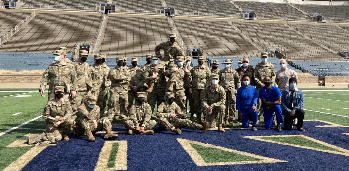 Thank you to all of the @INGuardsman and @StateHealthIN personnel who made this weekend’s vaccination clinic @NotreDame a success!