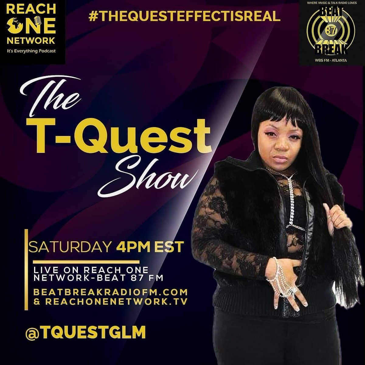BeatBreakRadio's tweet photo. Stay tuned for the T Quest Show with special guest Rodrick Roc today at 4pm e.s.t. on https://t.co/AdI70MFHJp and https://t.co/6tqdyGnxeU. Also on the Podcast FM app, TuneIn, and Google under Reach One Network! #entertainment #tquest #radioshow #music #podcast #culture https://t.co/pSEtn9iq8l