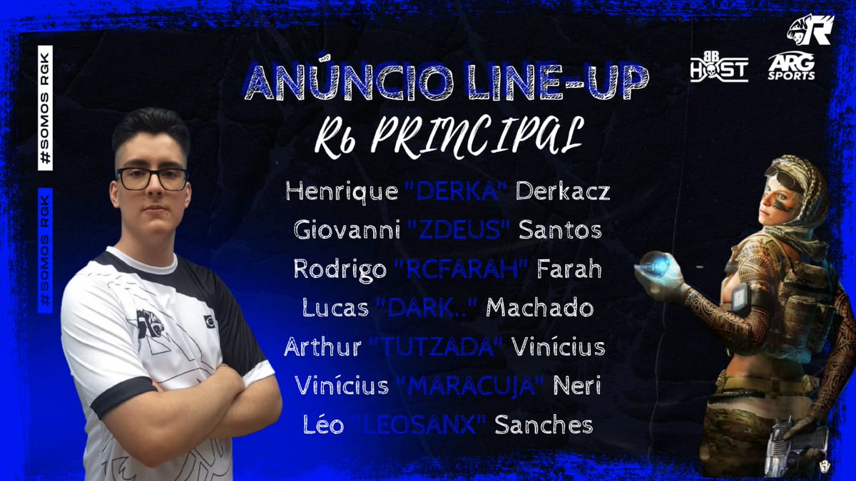 zero41esports's tweet photo. #DEVOLTAAOJOGO 🐆
Nossa line principal de #R6S está repleta de talentos e com um Staff de peso.
Dêem as boas vindas aos nossos players:
@d3rka0
@giovannedss
@rcfarah
@lucas60707803
@tutzeraa
@vinicuismaracuja
STTAF:
@leosanx_
#SOMOSRGK💙🚀
APOIO:
#BBHOST
#ARGSPORTS https://t.co/5iUY1mUSph