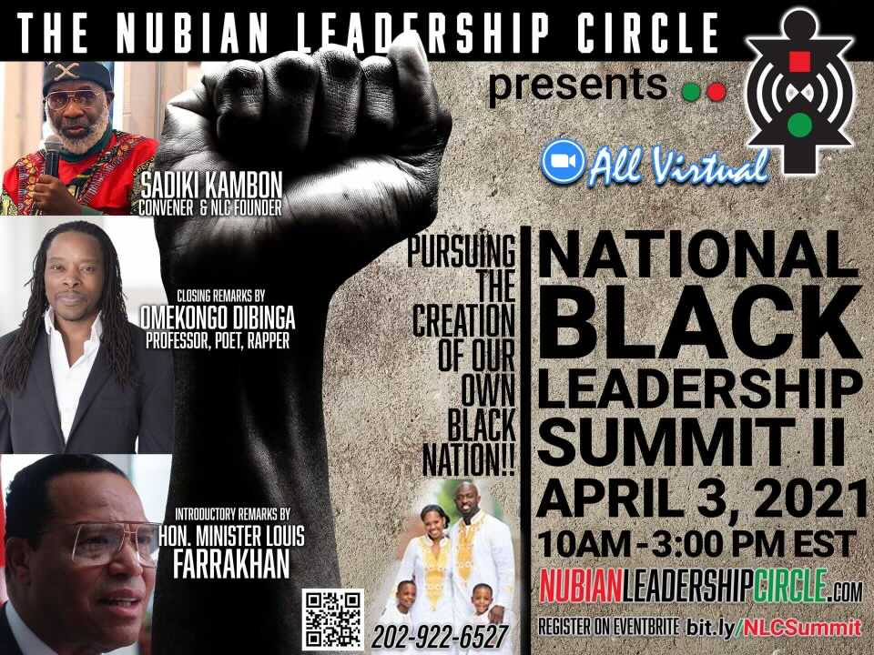 fontainedeon's tweet photo. Peace. Updated. Please Share. 

The Honorable Minister Louis Farrakhan Speaks to The Nubian Leadership Circle. Saturday, April, 3rd 2021 @10am EST. 

Your support is most appreciated.  

Sincerely, 

Student Minister 
Brother Abdul Rasul Muhammad, 
Final Call, General Manager https://t.co/P4fm5ifPG2