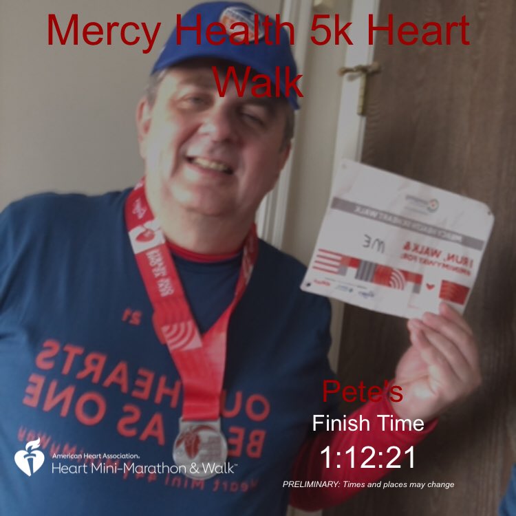 ManczykPete's tweet photo. Great day for the American Heart Association Mercy Health 5K Heart Walk #minimyway https://t.co/RCpeM8iIlw