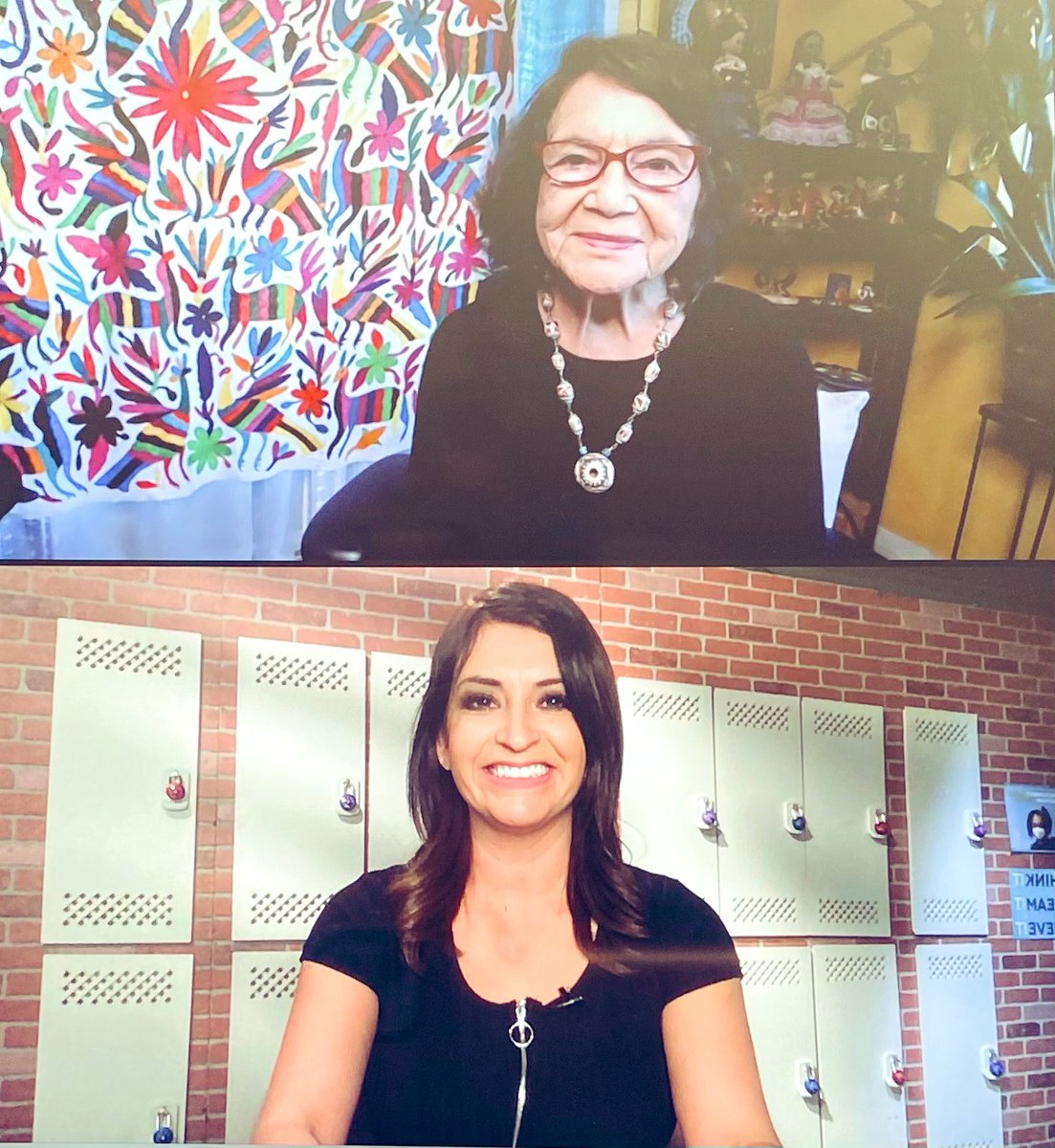 Un homenaje especial por parte de los estudiantes y equipo de <a href="/HoustonISD/">Houston ISD</a> a <a href="/DoloresHuerta/">Dolores Huerta</a> y Cesar Chavez por su liderazgo en defender los derechos humanos. #ThePowerOfYourVoice #SiSePuede <a href="/AntonioTele47/">Antonio Hernandez</a> <a href="/ChavezHS_HISD/">César E. Chavez High School</a>