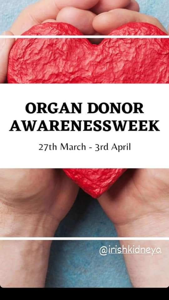 Clareellen's tweet photo. Please please ensure your family know you wish to donate your organs. Not only will you save lives but you will ease your family's pain knowing part of you continue to live on in others @IrishKidneyAs #organdonation awareness week 27th March-3rrd April.#pleaseuseallmyorgans https://t.co/B4XhDDEMJq