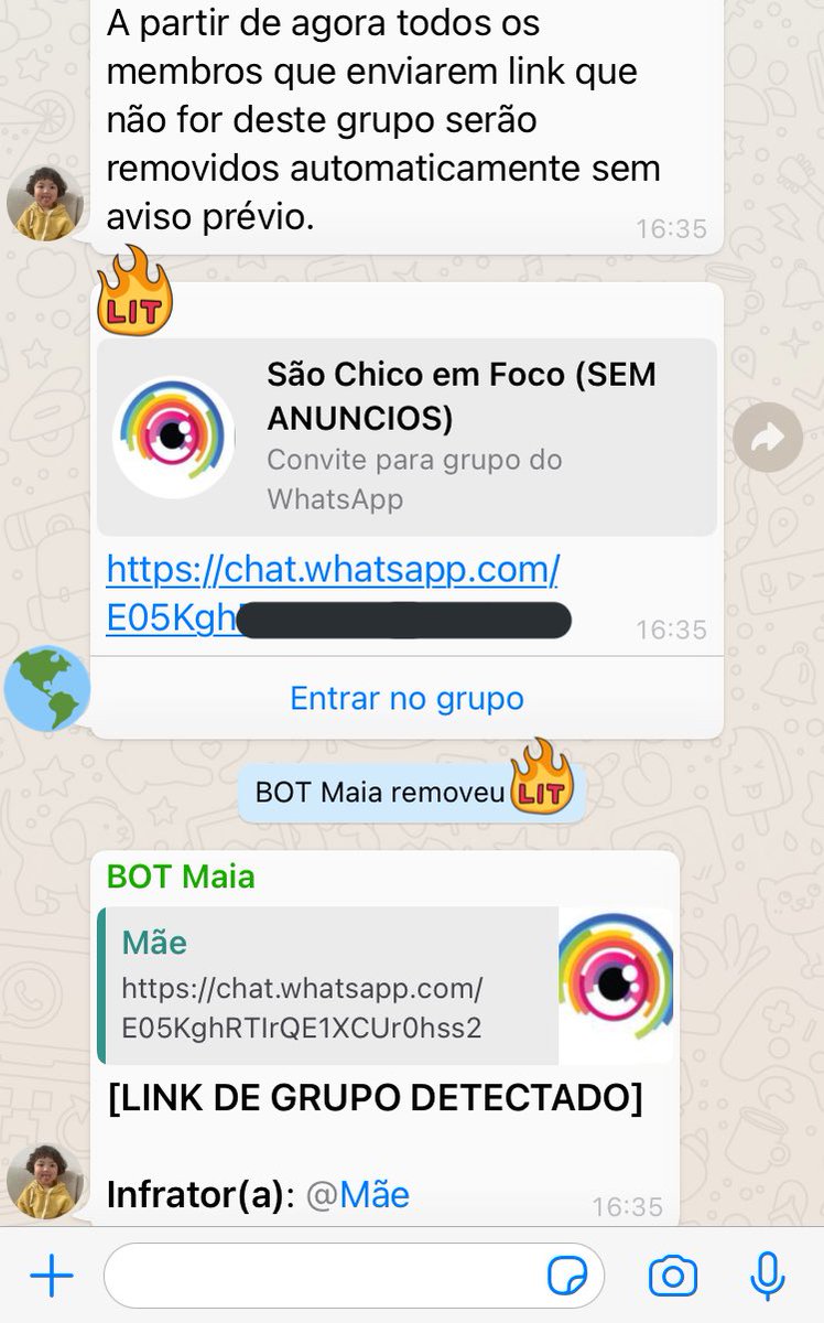botmaia's tweet photo. novo comando: #semzap

ao ser ativado remove todos os membros que enviarem link de outros grupos.

Ex: #semzap ativar https://t.co/kN8GFCXAGA