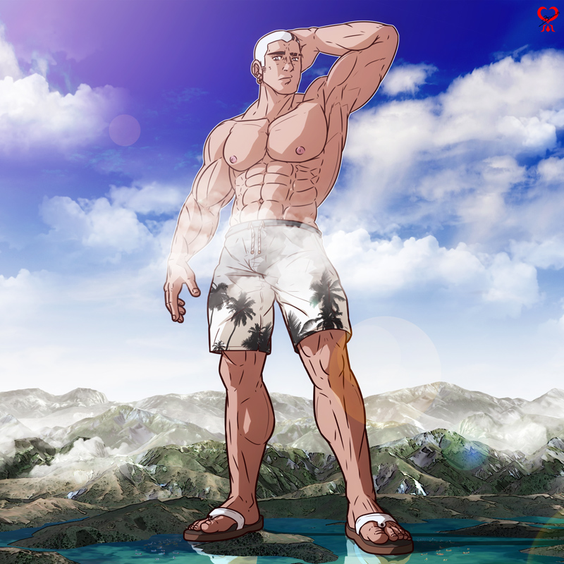 leomon32's tweet photo. This is Gunjo 群上, Ashigal's character, does, he like the new size I don't think so ha ha (also come in regular size). Thanks Ashigal for giving me the opportunity to draw his OC! https://t.co/Ym5RsjgISC #muscles #giant #Gunjo #Ashigal #giantgrowth #macrophile #群上 #summer https://t.co/QhYxyHLN2q