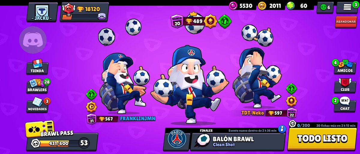 Jacku_stevun's tweet photo. GG con los panas
〜(꒪꒳꒪)〜
#BrawlStars https://t.co/oPzZ8DaLgs