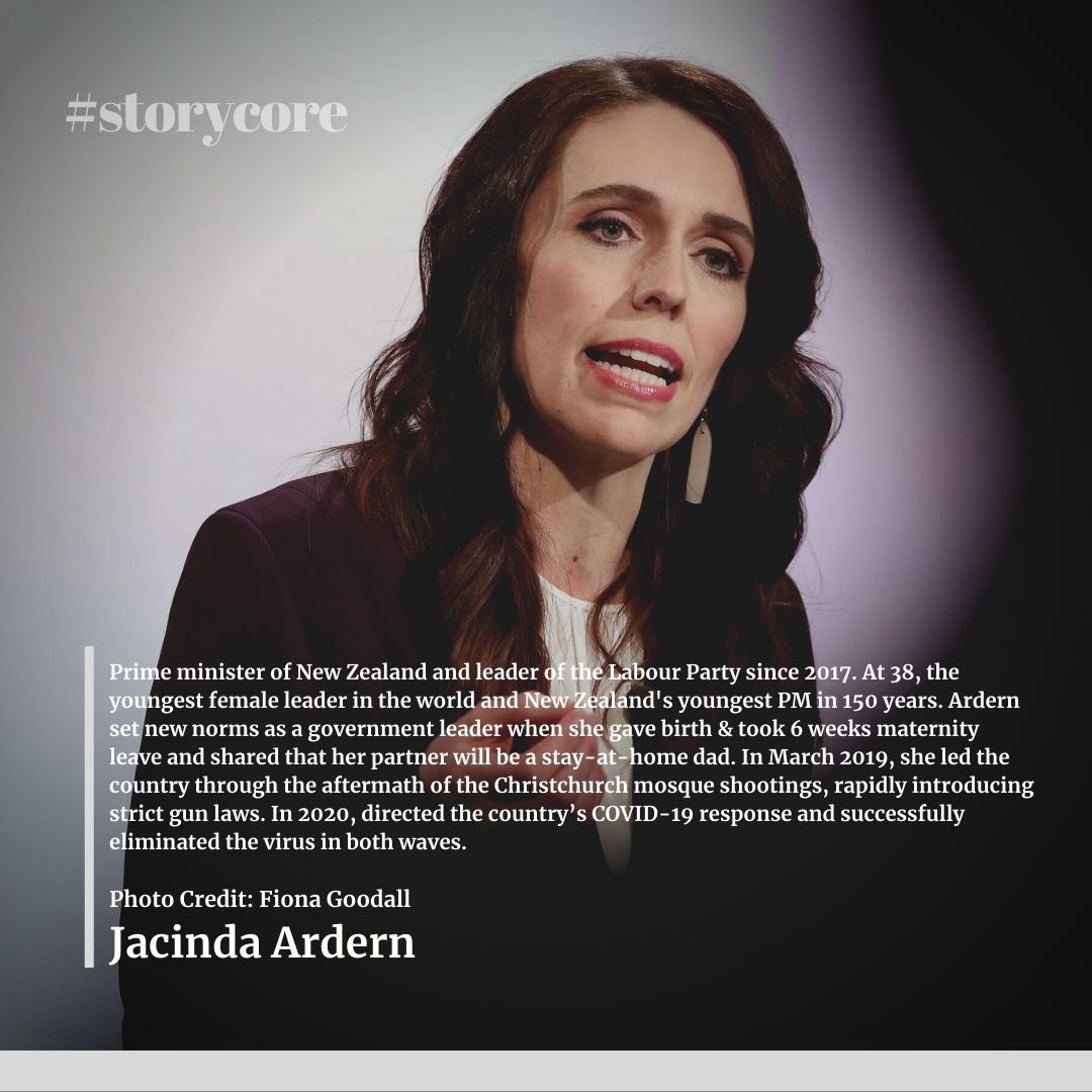 WomenStorySalon's tweet photo. Today’s #StoryADay:  @jacindaardern #NewZealand #PM Check out her #StoryCore, #OriginStory, #StorySurprise &amp; her thoughts on #leadership #InHerWords #WomeninPolitics #womeninfilm #genderequality #EqualityCantWait #WomensHistoryMonth https://t.co/ClNMfKBnVe