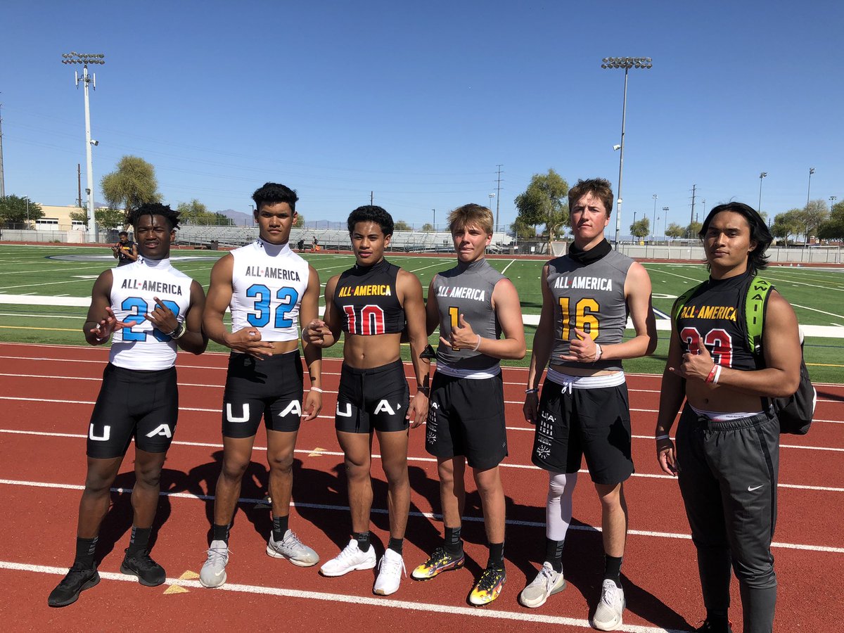 ComerEaston's tweet photo. Blessed to compete at the @AllAmericaGame camp today!! #allamericagame #pinkoutlaws @levelupelitesFB @Jasen_AhYou @Penny_1 @treofa https://t.co/zUySNXkeec