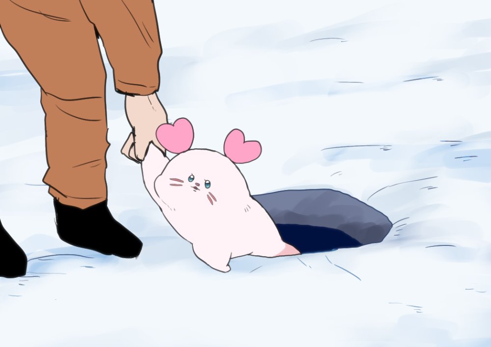 「穴から引きずり出されるくるるん 」|そらおマンのイラスト