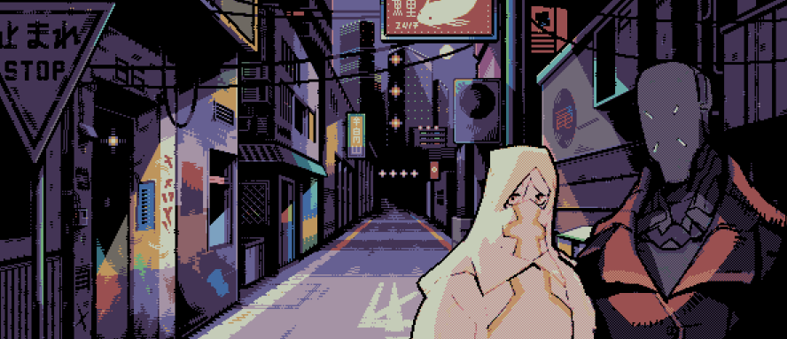 L3RK3's tweet photo. 3 Mockups using commissioned @ElMetallico1 backgrounds. I added the characters. Designs for a game called PsyAI https://t.co/y0fTlJh60y