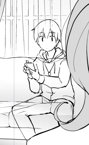 こういうなんでもない仕草描くのにむちゃくちゃ時間かかってびえええええってなってる 