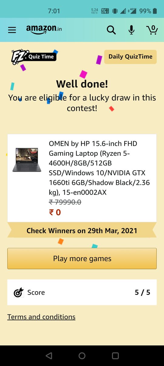 polawalaparimal's tweet image. #AmazonQuiz #AmazonQuizAnswer #QuizTime #QuizTimeMorningWithAmazon #HPQuiz #HP