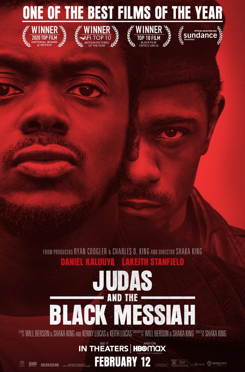 What did you guys think of 'Judas and the Black Messiah' by @wbpictures? Here is my @letterboxd review

letterboxd.com/michaelleahy/f…

#JudasAndTheBlackMessiah #LakeithStanfield #DanielKaluuya #Oscars #RyanCoogler #WillBerson #ShakaKing #FightForYou #HER #SeanBobbitt #BlackPantherParty