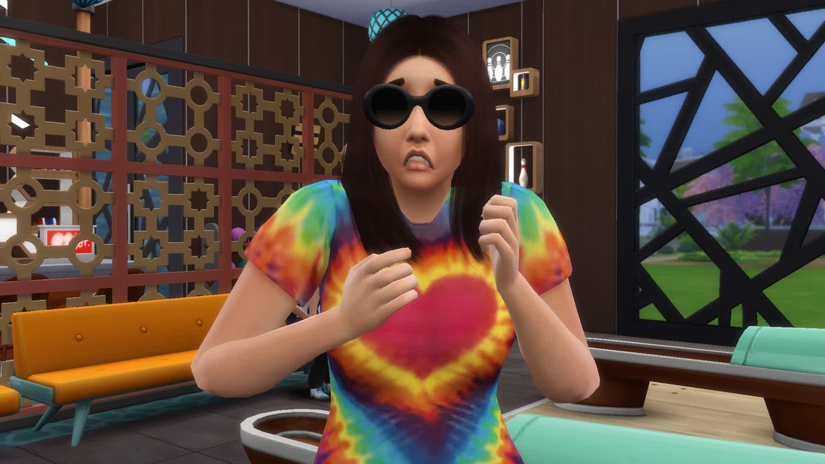 tribalsoupproj's tweet photo. Some more pictures of my wife Seaweed and her bowling style.  :)  I believe this bowling alley was called Alley Cats.

#sims #sims4 #ts4 #simspics #simstory https://t.co/FT9rBrMi3O
