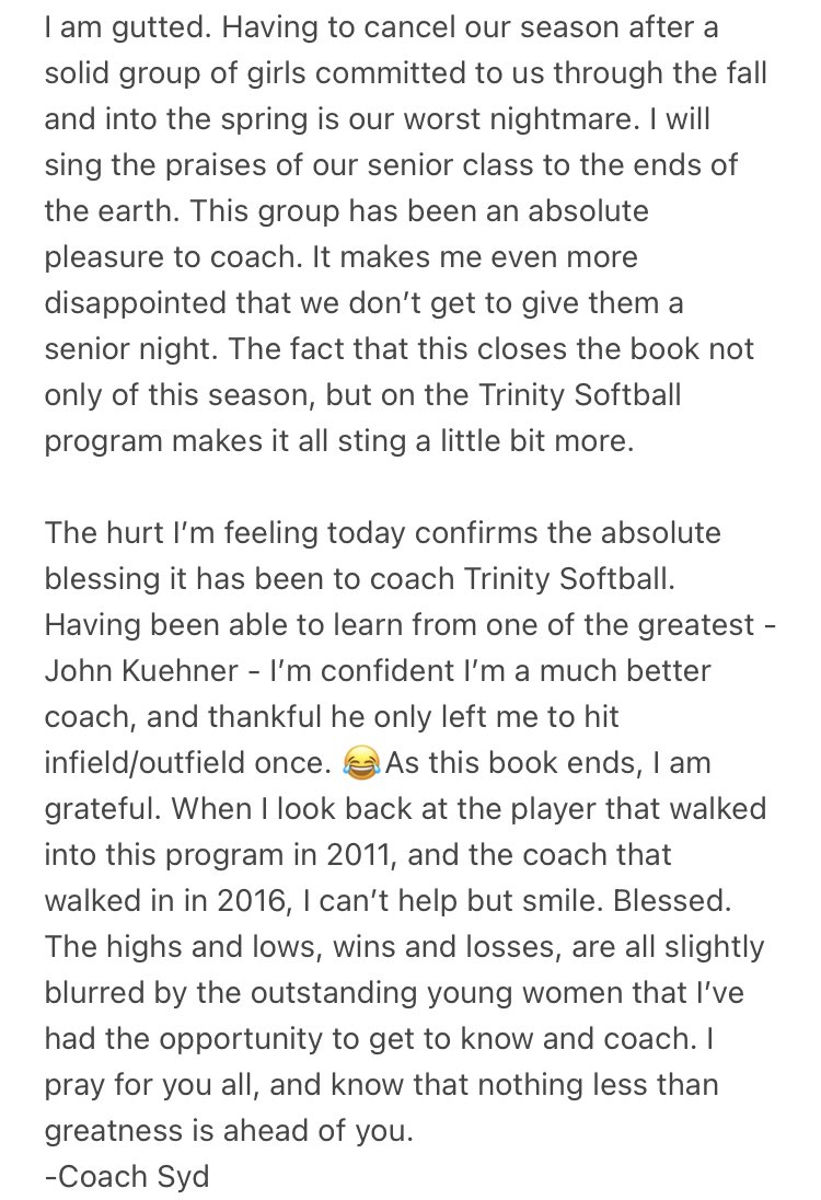 CoachSydTCHS's tweet photo. Blessed... but heartbroken. 
@CoachKuehner @trinity_titans @STLhssports https://t.co/XB0YqZ50W1