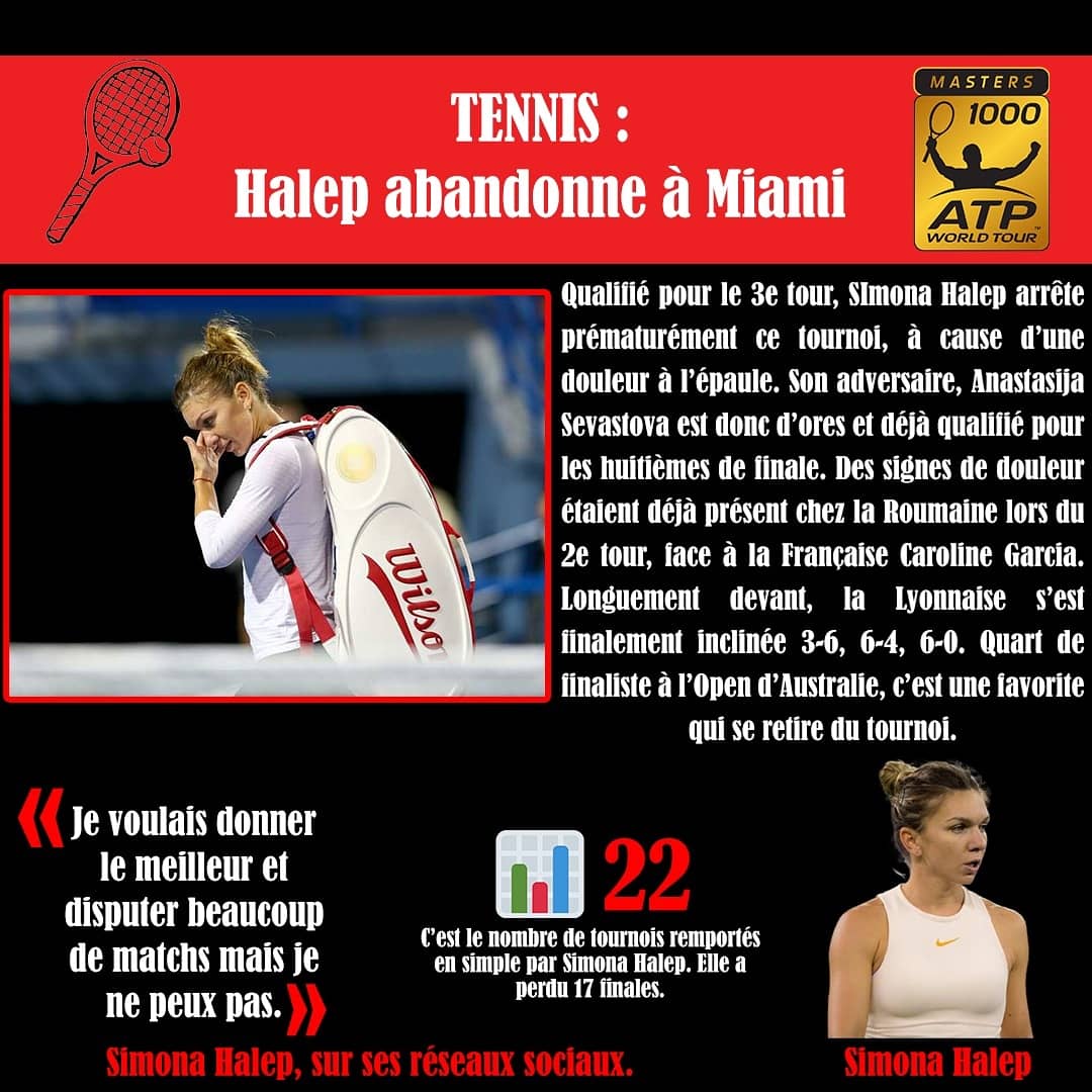 pep_ista's tweet photo. 🗞 Actus sportives du 27 mars 2021 ⬇️

🎾 Halep abandonne sur blessure 
🏃 Tara Davis s'envole 
🎿 Muffat Jeandet champion tricolore
#Halep #Davis #Muffat #ski #tennis #skijumpingfamily https://t.co/9Mp2D7XgcE