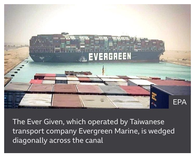 SatVend's tweet photo. Uspokajamy naszych klientów. Kontenerowiec Evergreen 🚢 blokujący kanał Sueski nie spowoduje opóźnień w dostawach naszych produktów🙂 Zapraszamy! https://t.co/Qkc7IKroDK