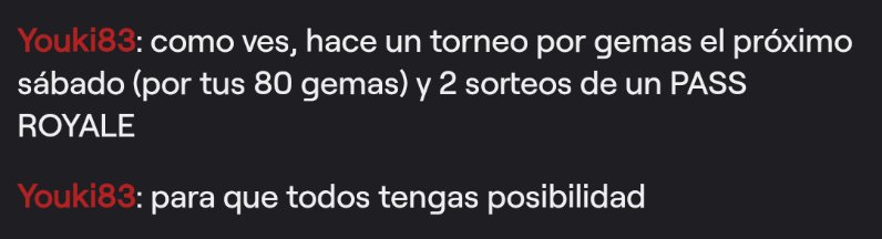 🦇Próximo Sábado👻

🥇Torneo Por 80 Gemas
(8Pm Hora Española)
☘️1 Sorteo De Pass Royale
(10pm Hora Española)

🤤Otro Pass EXTRA posiblemente en sorteo o Torneo...

📜Único Requisito:

Seguir a Youki83 en Twitch y estar en el Stream

twitch.tv/youki83?sr=a

Fav❤️Y RT🔃Se agradece